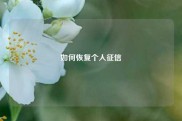 如何恢复个人征信